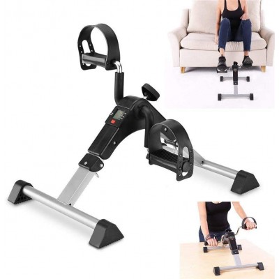 Exercise Bikes Physical Therapy Leg Exercisers Sport Foldable Pedal Exerciser, with LCD Monitor and Adjustable Resistance