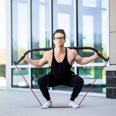 Bow Portable Home Gym - Resistance Bands Workout Set - 4 Resistance Bands - Whole Body Training Kit for Men & Women