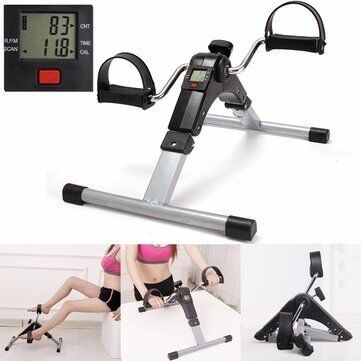 Exercise Peddler with LCD Display Bike Pedal Mini Cycle Folding Fitness Pedal Stepper Exercise Machine